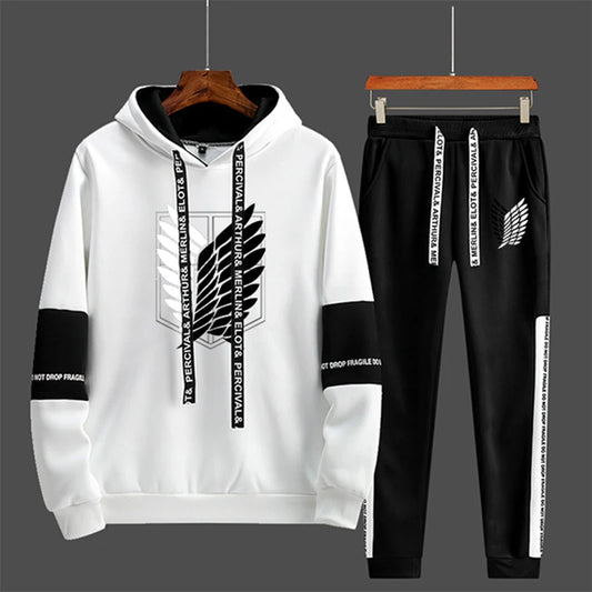 High Quality Men's Tracksuit Set - Warm Hoodie & Sweatpants