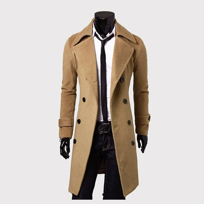 High Quality Wool Blend Trench Coat | Slim Fit